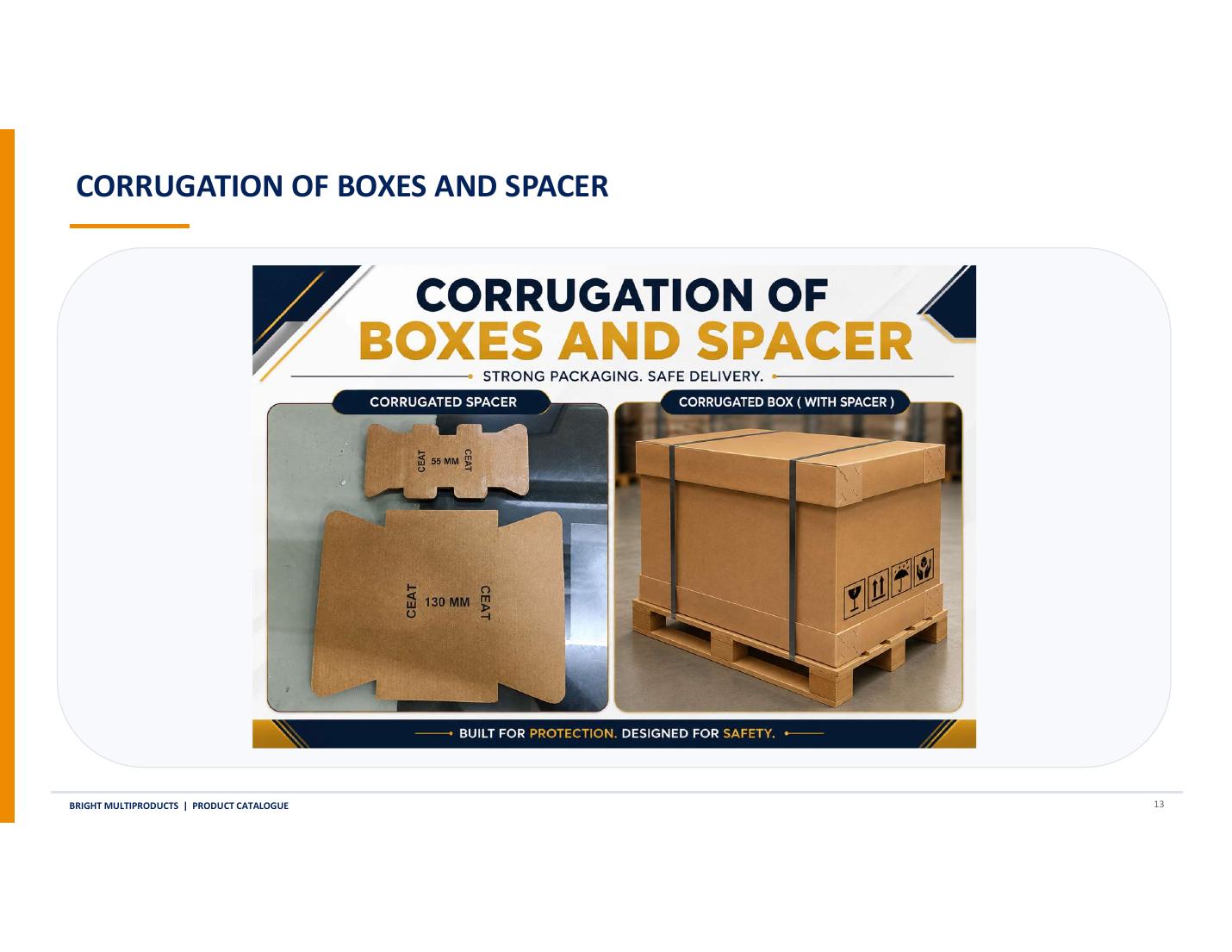 Corrugation of Boxes and Spacer